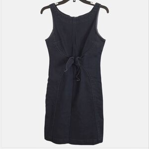 Holding Horses Anthropologie Dark Blue Clara Tie Knot Denim Dress Size 4